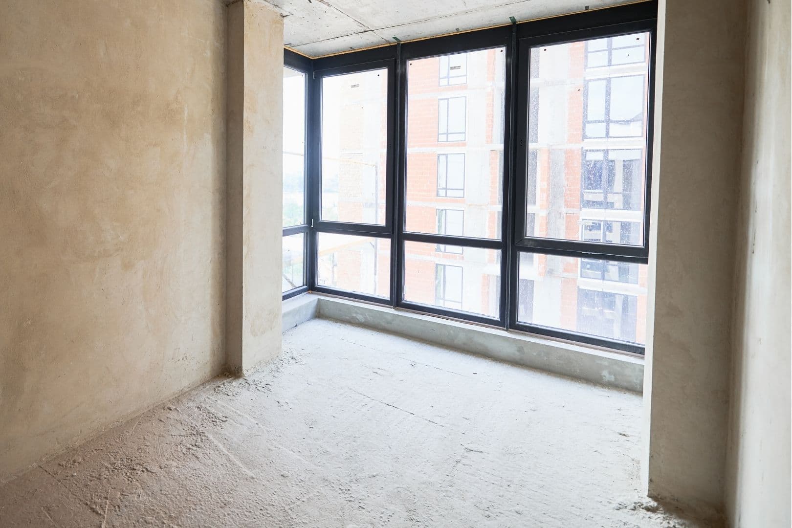 Apartment living space before renovation